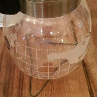 RARE Vintage Nescafe Nestle World Globe Clear Glass Coffee Tea Mug Cup 6oz Set 7