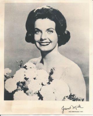 Miss Rheingold Of 1961 8 X 10 Glamour Photo Janet Mick