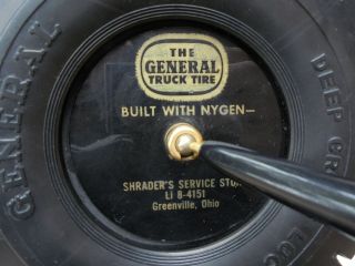 Vintage General Truck Tire Built w Nygen Advertising Pen Holder Greenville Ohio 2