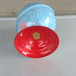 Vintage Metal AIRLINES World Globe Coin BANK 5