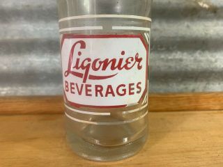 Vtg 50s 7 - 57 LIGONIER BEVERAGES 8 Oz Glass Soda Pop Bottle INDIANA CRATE 2 WOW 2
