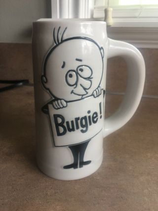 - Burgie Man,  Burgermeister Beer Ceramic Mug,  Ceramarte Ltd Brazil