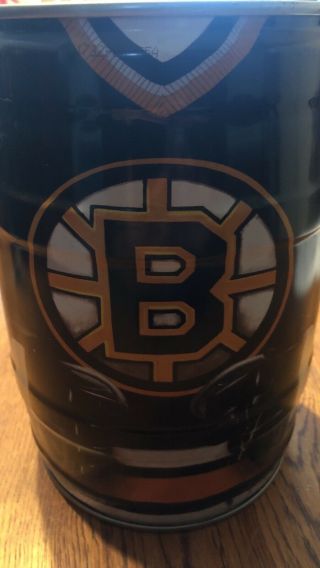Vintage Boston Bruins Molson Canadian Mini Beer Barrel Steel Beer Keg