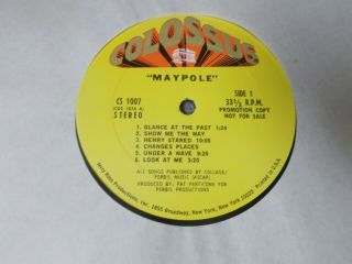Maypole Self titled psych LP on Colossus promo labels 1971 2