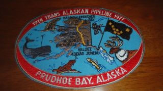 1974 Trans Alaskan Oil Pipeline Patch Mobile Oil Exxon Sunoco Texaco Bx X 174