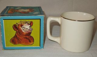 1950 Vintage ELSIE THE BORDEN COW Ceramic Mug CUP Colorful Cartoons 2