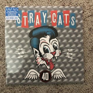 Stray Cats”40”limited Edition 500,  Blue Marbled Vinyl,  Poster,  Stickers,  Beer Mat