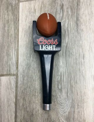 Vintage Coors Light Beer Tap Handle Football Field Goal Post Blue Nfl 9inch Rare