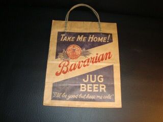 Circa 1940s Bavarian Jug Beer Paper Bag,  Covington,  Kentucky