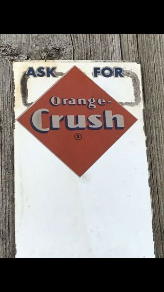 Vtg.  Early 1940’s Rare Orange Crush Soda Mirror Advertising Sign 3