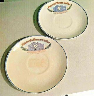 Vintage Advertising Maxwell House Coffee Saucers (2) Hopewell China