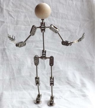 Model Armature kit for animation,  stop motion or just fun,  stainless steel. 8