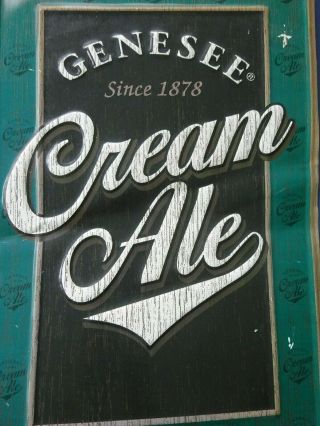 Vintage Metal Genesee Cream Ale Beer Sign 2