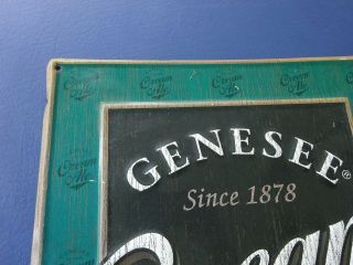 Vintage Metal Genesee Cream Ale Beer Sign 3