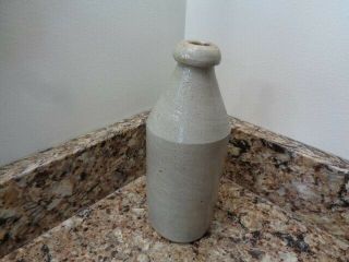 Antique Stoneware Beer Bottle 10 " Tall