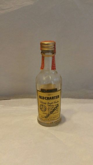Vintage Old Charter Bourbon Bottle Kentucky Whiskey Empty