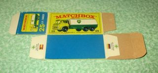 Matchbox Lesney - Empty Box Only - 25 Bp Tanker - Type E Box