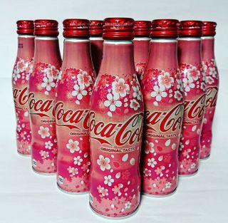 Japanese Coca Cola Sakura Aluminum Bottle Limited Edition Rare One Bottle 250 Ml