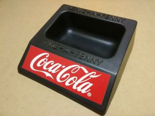 Rare Coca Cola Soda Pop Take/leave A Penny Store Coin Tray Coke Advertisement