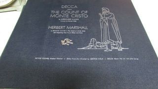 Herbert Marshall Decca 78 Rpm Record Set Da - 337 The Court Of Monte Cristo