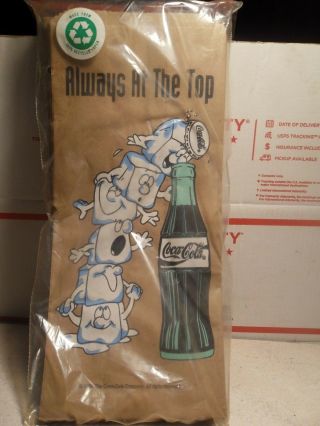 20 Vintage 1994 Coca - Cola Vintage Sleeves / Bottle Treat Paper Brown Bags