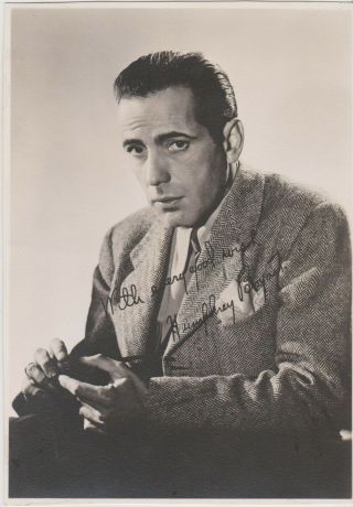 Humphrey Bogart - Casablanca,  African Queen Etc Signed Printed Pic App 5x7