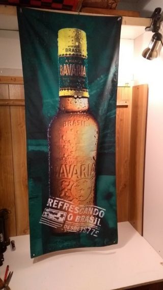 Beer Advertising Store Display Signs Bavaria Brasil Banner & Pieter 