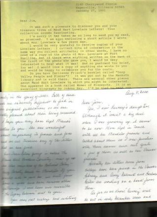 (2) Maude Hart Lovelace Related Letters Louise E.  King & Sharla Whalen