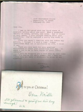 (2) Maude Hart Lovelace Related Letters Louise Vera Neville & Sharla Whalen