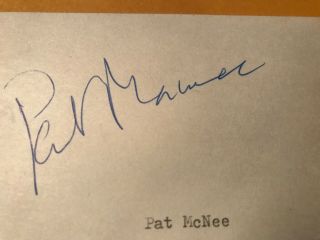 Pat Macnee Autograph,  British Actor,  1960s Tv Series “the Avengers”