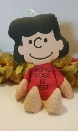 Vintage Peanuts Snoopy Lucy Bean Bag Doll By Determined Being Boss Is Best