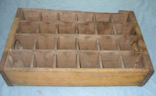 Collectible Vintage Coca Cola Wood Soda Pop Bottle Carrier Crate Box 24 Dividers