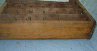 Collectible Vintage Coca Cola Wood Soda Pop Bottle Carrier Crate Box 24 Dividers 2