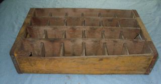 Collectible Vintage Coca Cola Wood Soda Pop Bottle Carrier Crate Box 24 Dividers 4