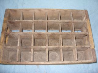 Collectible Vintage Coca Cola Wood Soda Pop Bottle Carrier Crate Box 24 Dividers 5