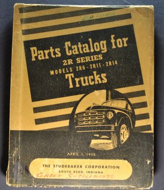 1950 1951 1952 1953 Studebaker 2r Truck Parts Book Not A Reprint