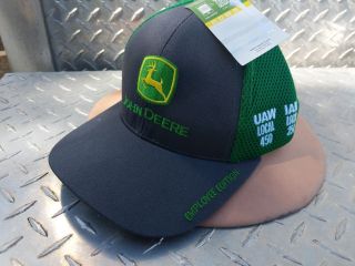 John Deere Des Moines Employee Ed 70 Anniv Green & Grey Mesh Trucker Hat Cap