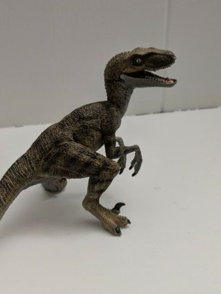 Papo Velociraptor Figure 2005 First Edition Brown Jurassic Park Likeness 3