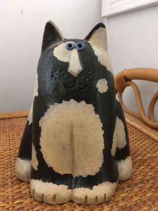 Vintage Mid Century Modern Ceramic Stoneware Cat Kitty Bank