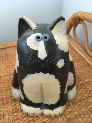 Vintage Mid Century Modern Ceramic Stoneware Cat Kitty Bank 7