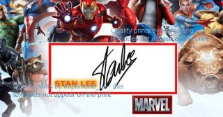 Stan Lee - Created Spiderman,  Ironman,  Avengers - 8x10 signed ltd edition print 2