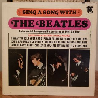 Sing A Song With The Beatles Instrumental Vinyl Lp 1964 Tower Kao 5000