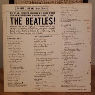 Sing a Song With The Beatles Instrumental Vinyl LP 1964 Tower KAO 5000 2