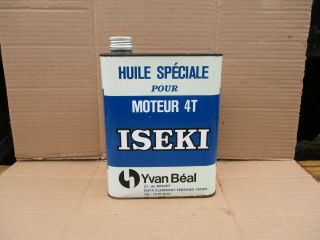 Vintage Iseki Metal Oil Can,  Ideal Garage Display With Petrol Pump,  Enamel Sign