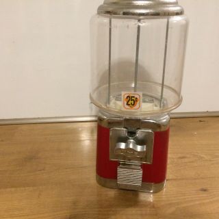 Red Old Fashioned Vintage Candy Gumball Machine