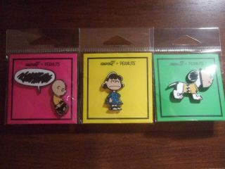 Peanuts 7 Sdcc 2019 Exclusive Enamel Pins Set Of 3 Charlie Lucy Snoopy