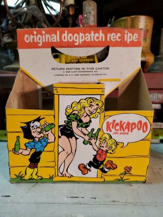 Vintage Kickapoo Joy Juice Six Pack Glass Bottle Carrier Soda Pop Advertising