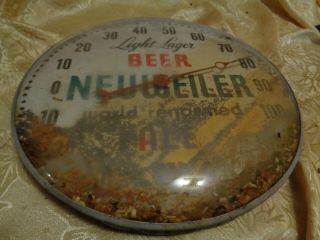 Vintage Neuweiler Light Lager Beer Thermometer World Renowned Ale