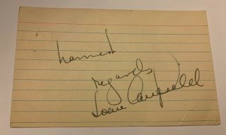 Joan Caulfield Actress Autograph Signature Signed Card