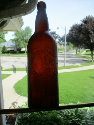 Antique Oconto Beer Brewing Co.  Beer Bottle Oconto Wi 11 " Tall
